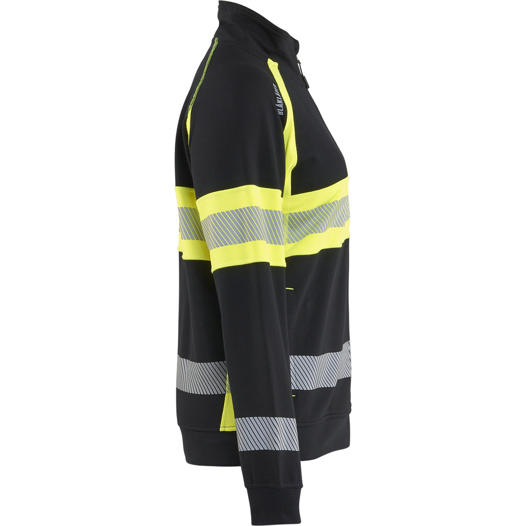 Blaklader High Vis Women's Sweatshirt, Black/Yellow (2)