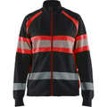 Blaklader High Vis Ladies Sweatshirt, Black/High Vis Red