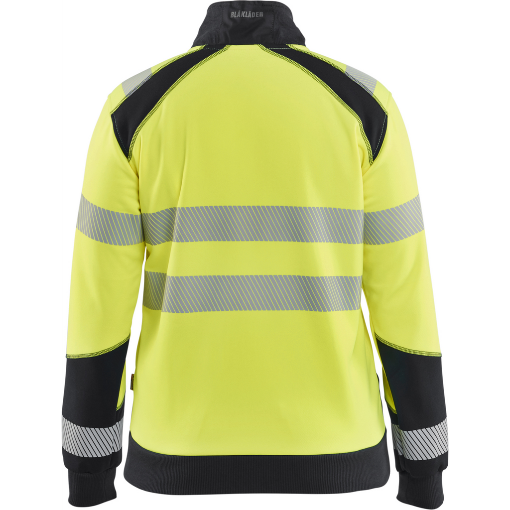 Blaklader High Vis Ladies Zip Sweatshirt, Yellow/Black (4)