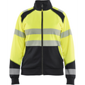 Blaklader High Vis Ladies Zip Sweatshirt, Yellow/Black