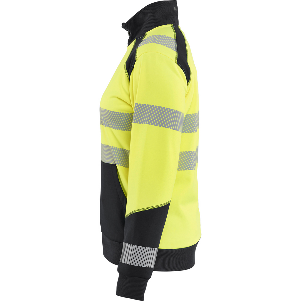 Blaklader High Vis Ladies Zip Sweatshirt, Yellow/Black (3)