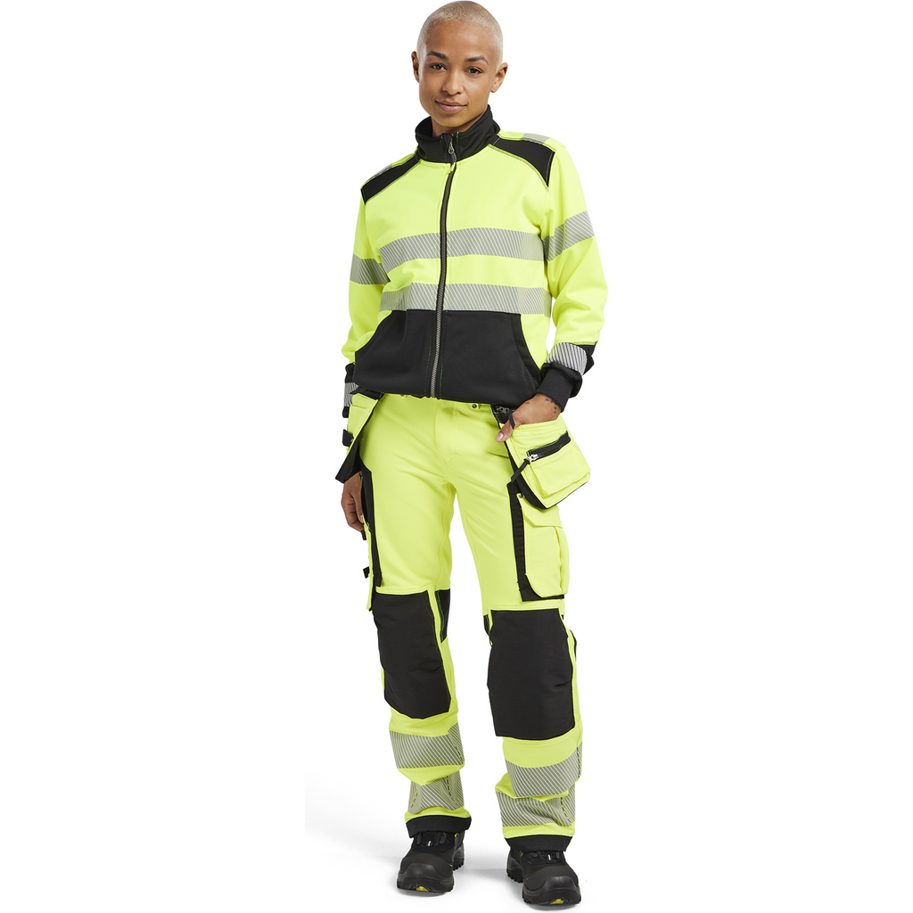 Blaklader High Vis Ladies Zip Sweatshirt, Yellow/Black (5)