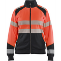 Blaklader High Vis Ladies Zip Sweatshirt, Red/Black