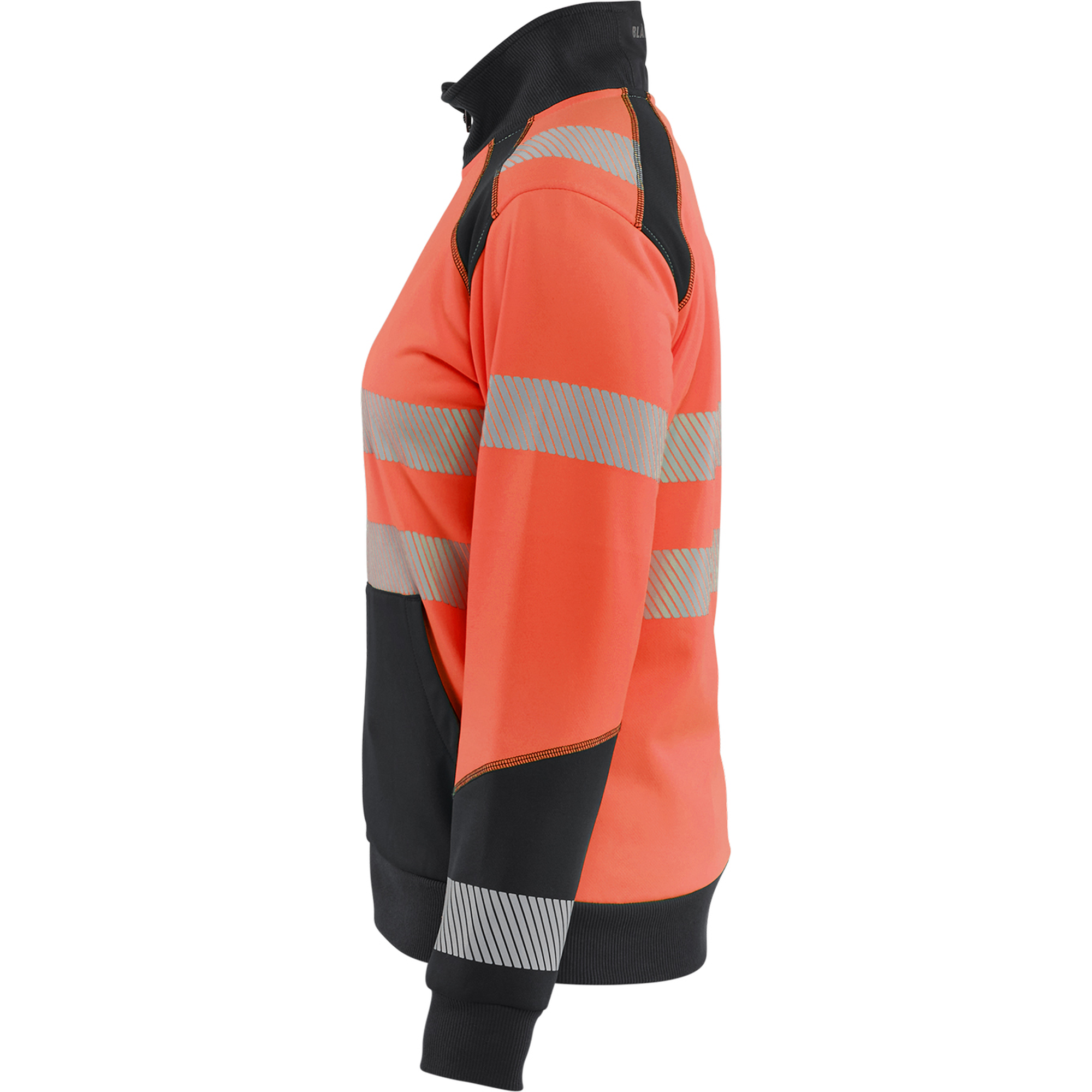 Blaklader High Vis Ladies Zip Sweatshirt, Red/Black (3)