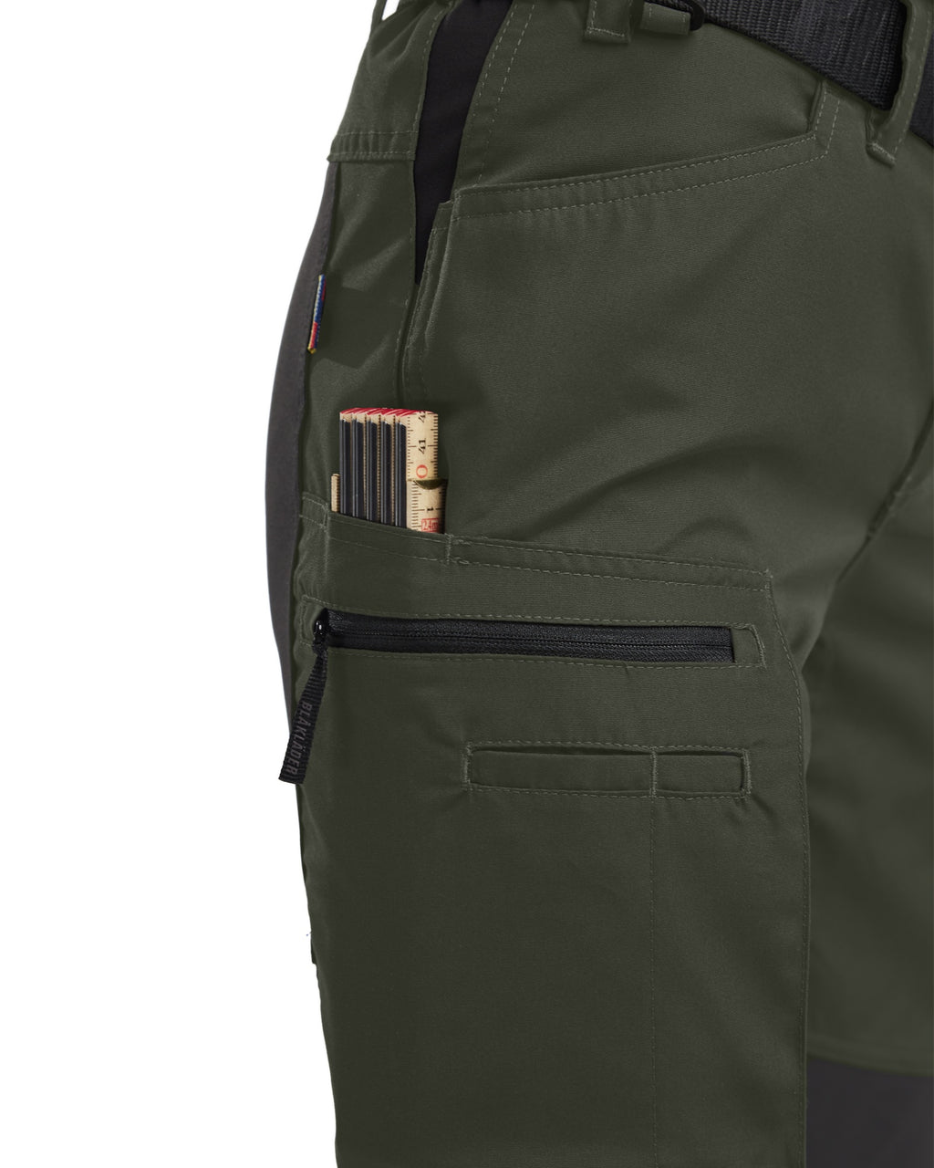 Blaklader Ladies Stretch Work Trousers, Army Green/Black (6)