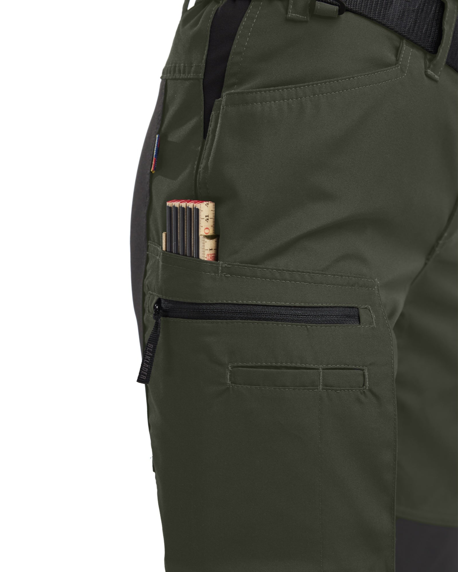 Blaklader Ladies Stretch Work Trousers, Army Green/Black (6)