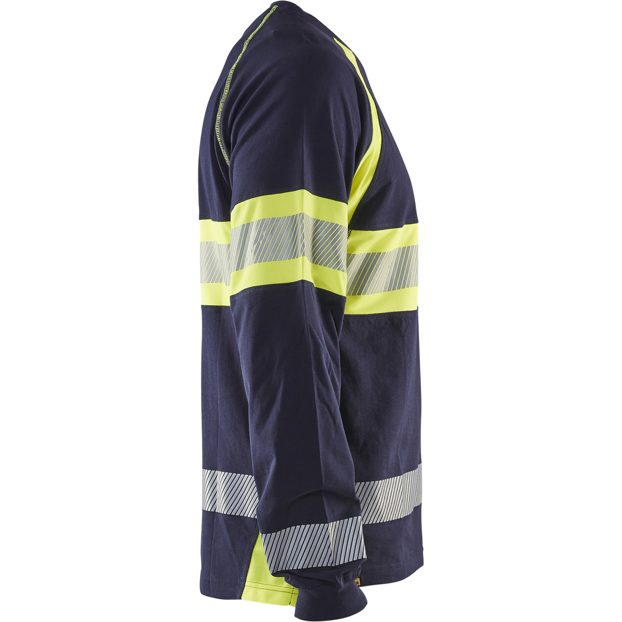 Blaklader High Vis Long Sleeve Shirt, Navy Blue/Yellow (2)