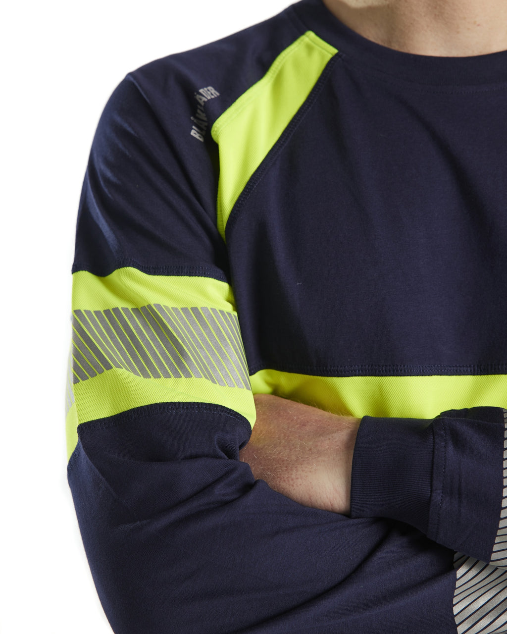 Blaklader High Vis Long Sleeve Shirt, Navy Blue/Yellow (6)