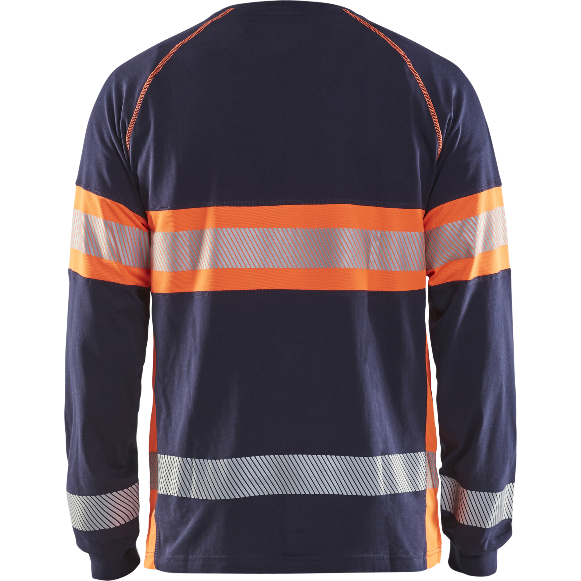 Blaklader Long Sleeve High Vis Shirt, Navy Blue/Orange (4)