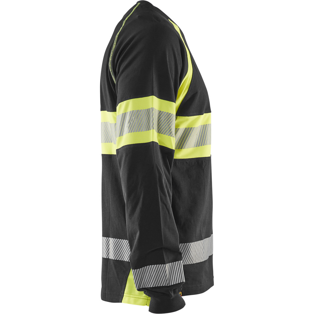 Blaklader Long Sleeve High Vis Shirt, Black/Yellow (3)