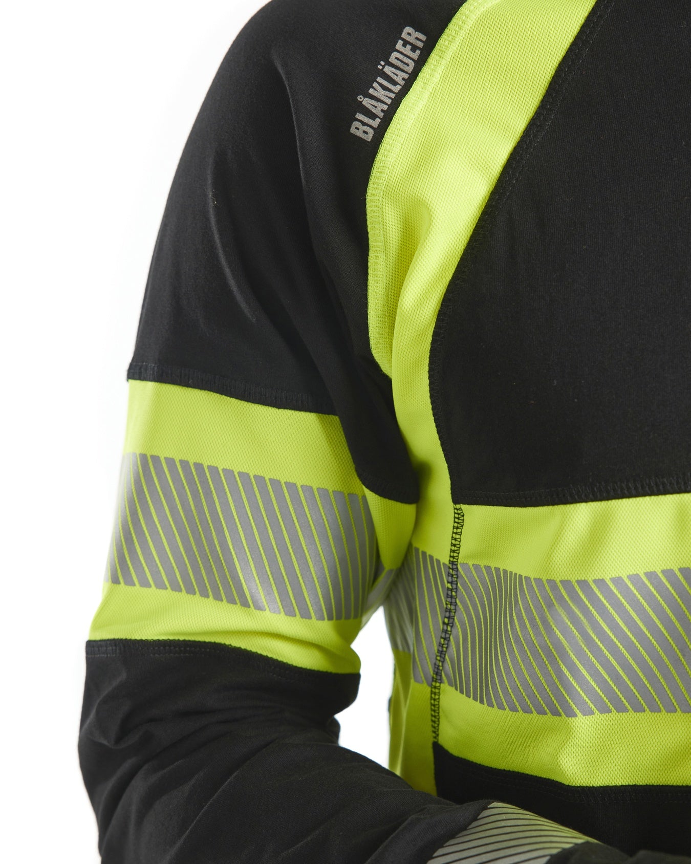 Blaklader Long Sleeve High Vis Shirt, Black/Yellow (6)