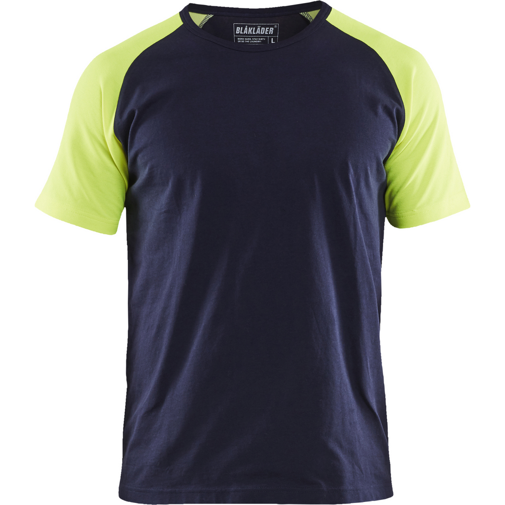 Blaklader T-Shirt, Navy/Yellow