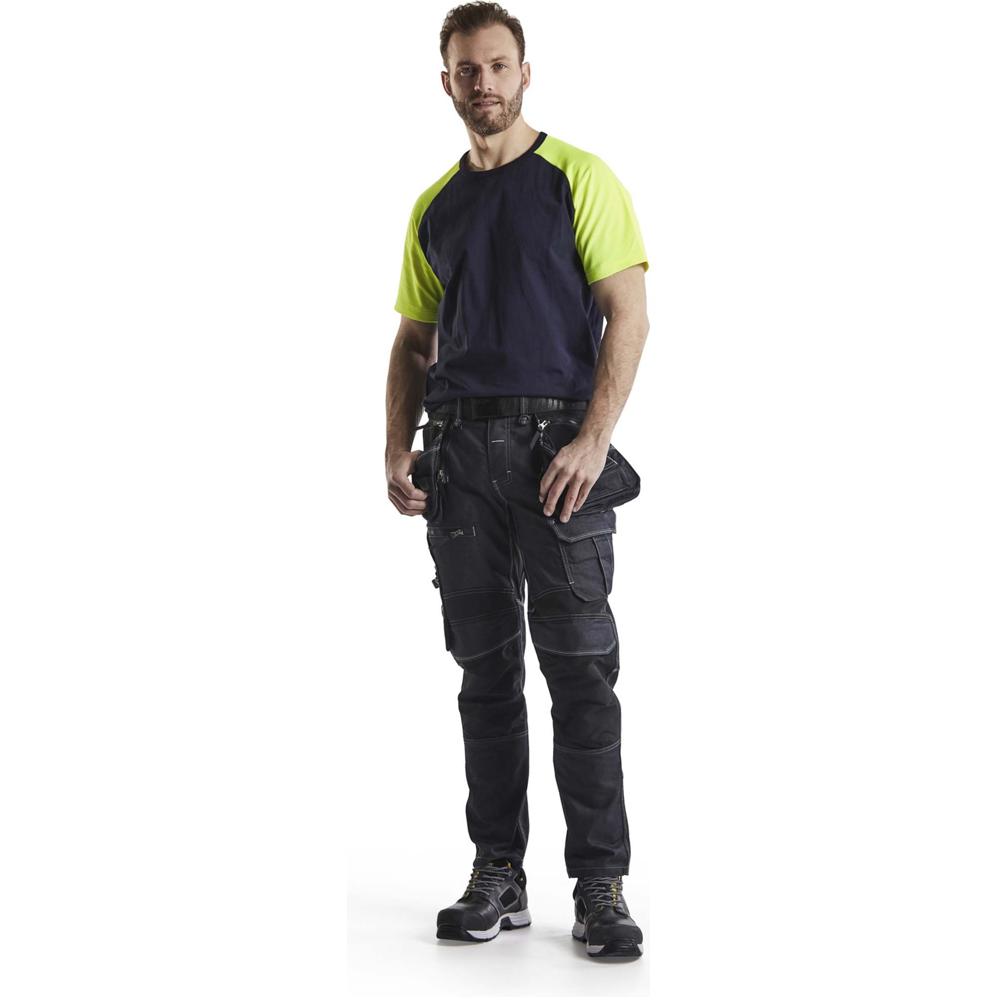 Blaklader T-Shirt, Navy/Yellow (5)