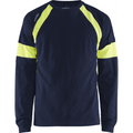 Blaklader Long Sleeve Shirt, Navy Blue/Yellow