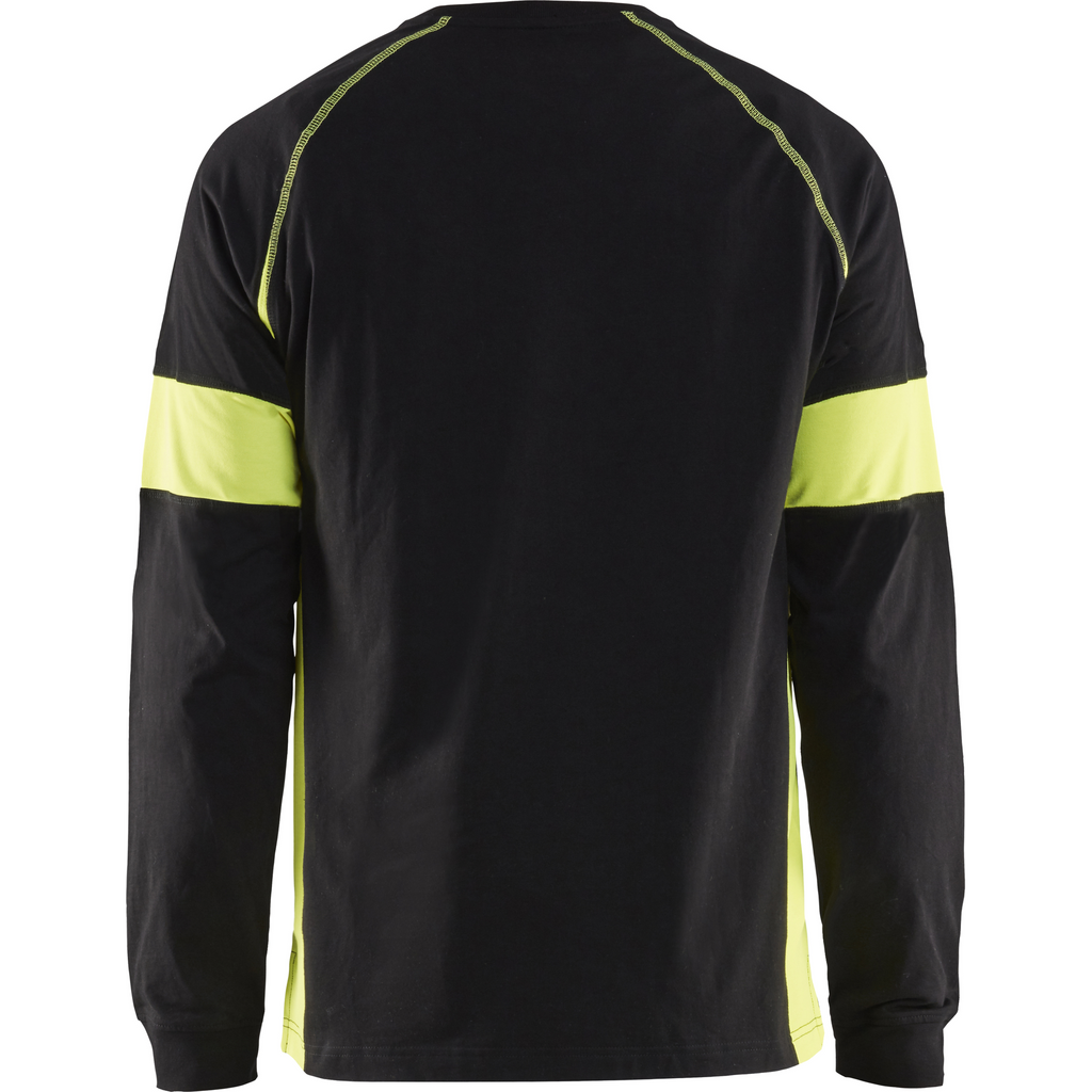 Blaklader Long Sleeve Shirt, Black/Yellow (4)