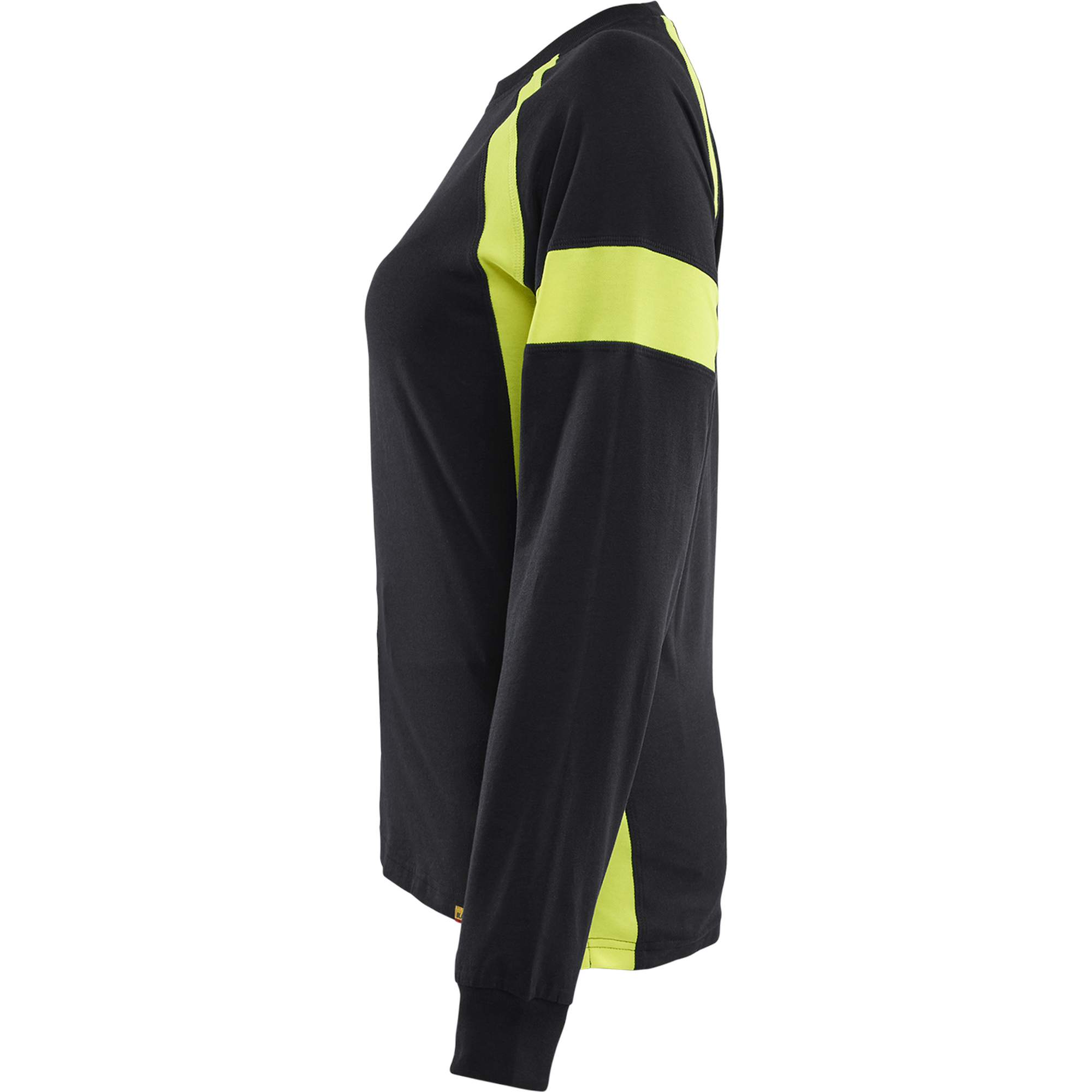 Blaklader High Vis Ladies Long Sleeve T-Shirt, Black/Yellow (3)