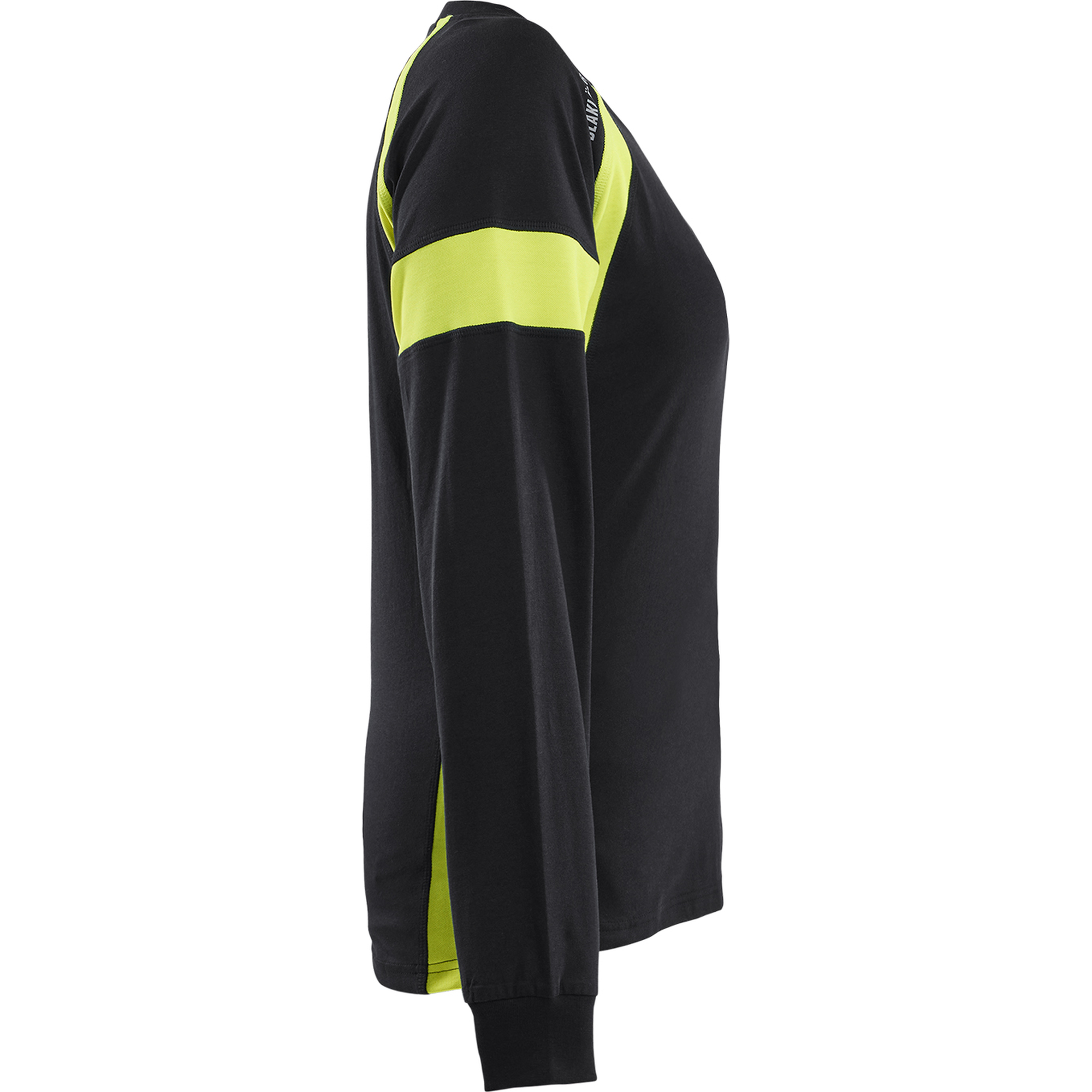 Blaklader High Vis Ladies Long Sleeve T-Shirt, Black/Yellow (2)