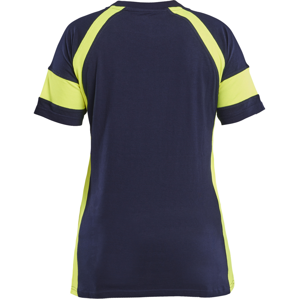 Blaklader High Vis Women's T-Shirt, Navy Blue/Yellow (4)