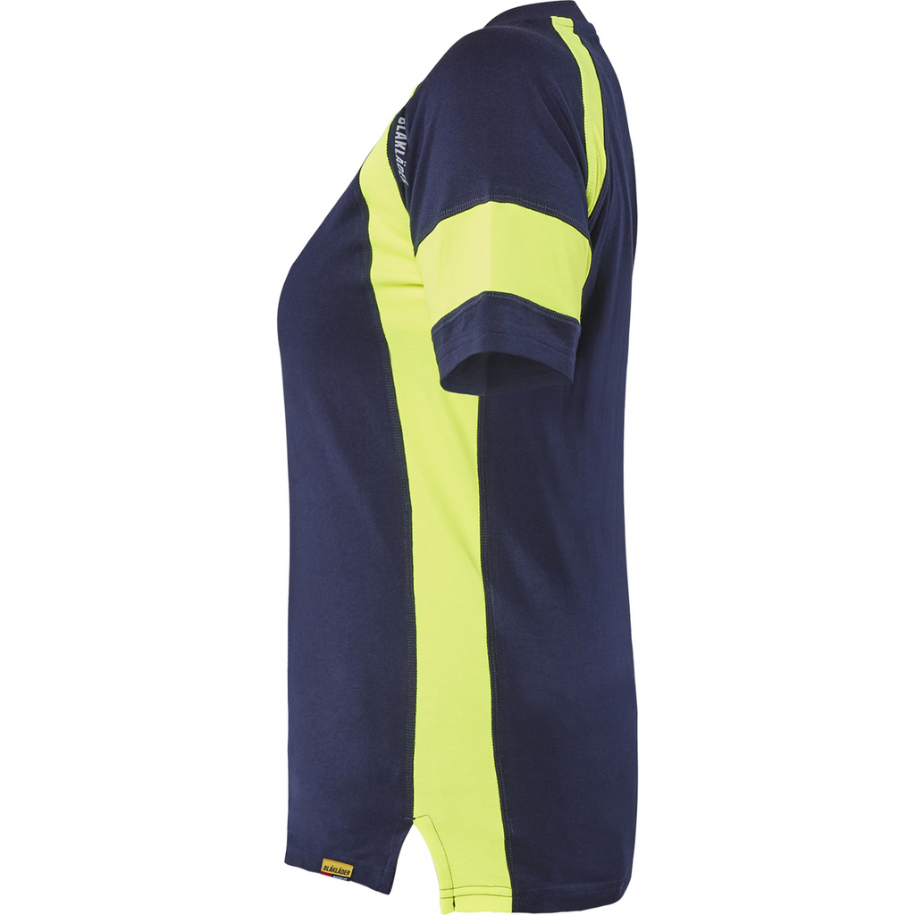 Blaklader High Vis Women's T-Shirt, Navy Blue/Yellow (3)