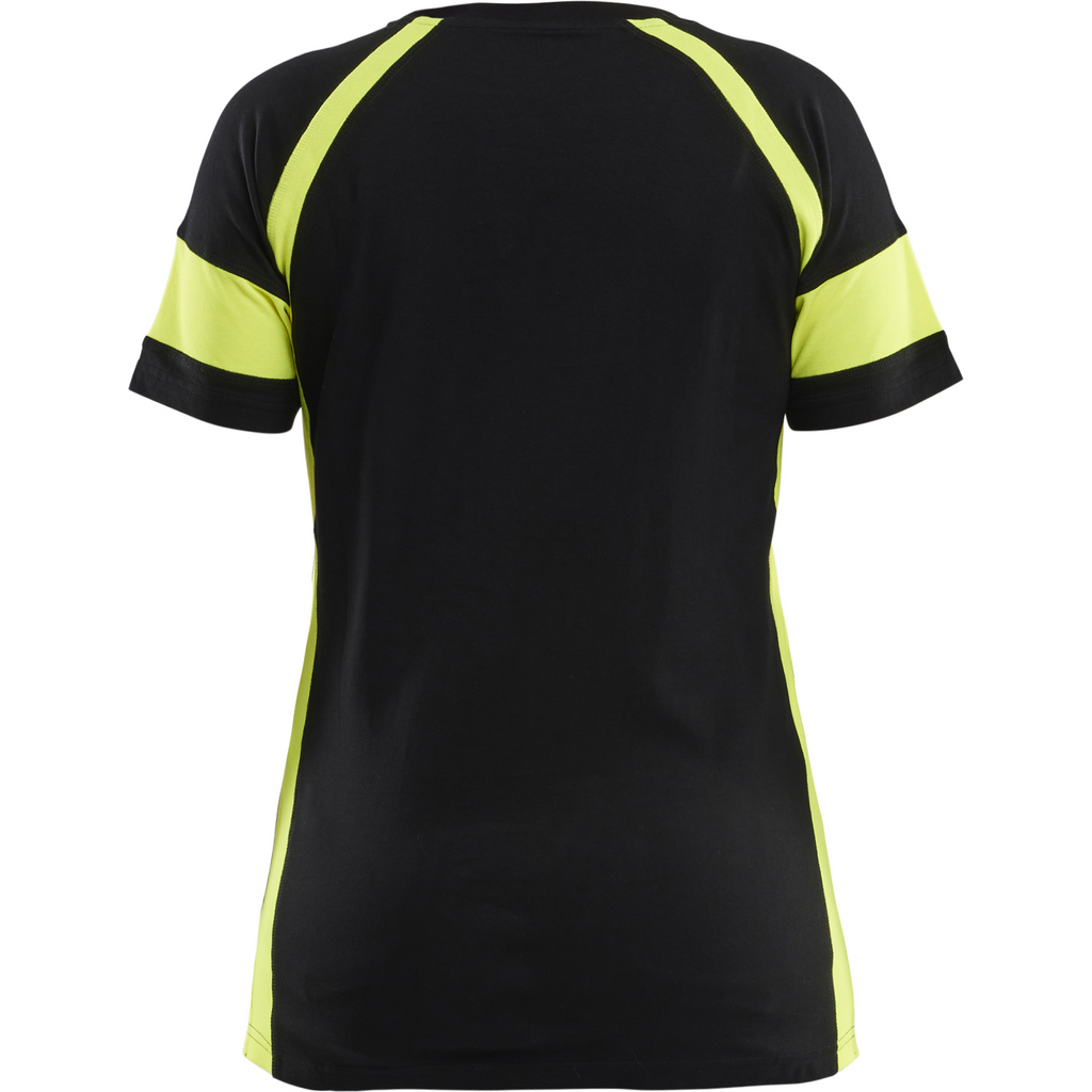Blaklader High Vis Ladies T-Shirt, Black/Yellow (4)