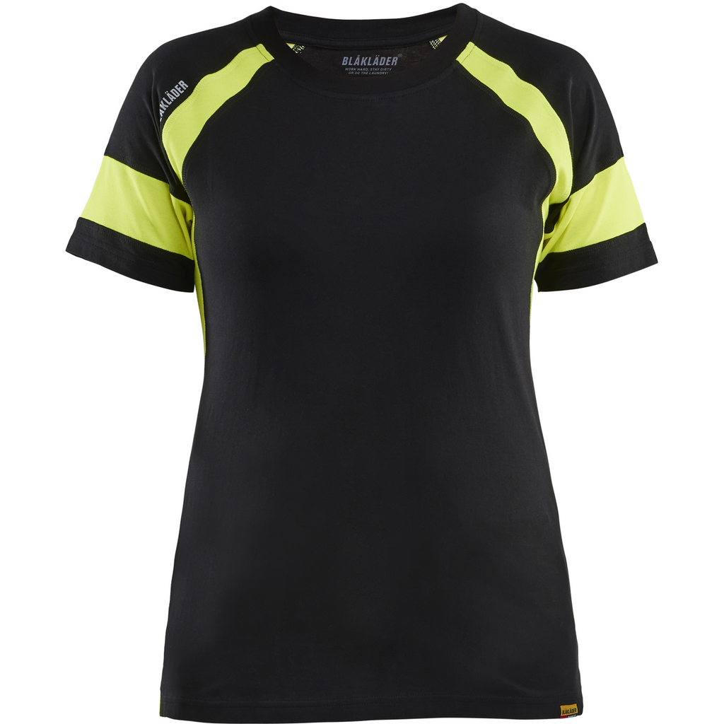 Blaklader High Vis Ladies T-Shirt, Black/Yellow