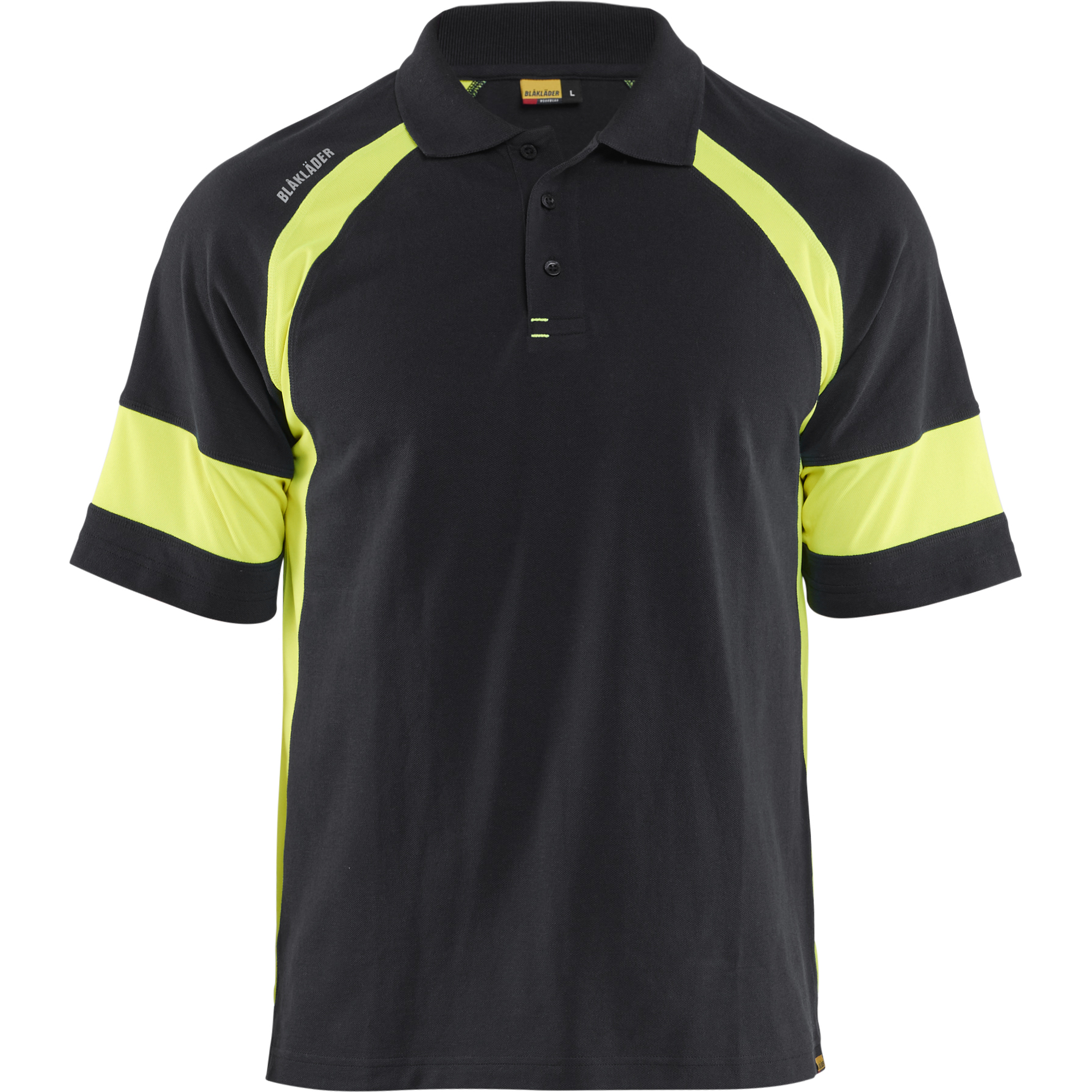 Blaklader High Vis Polo Shirt, Black/Yellow