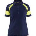Blaklader High Vis Women's Polo Shirt, Navy Blue/ Yellow