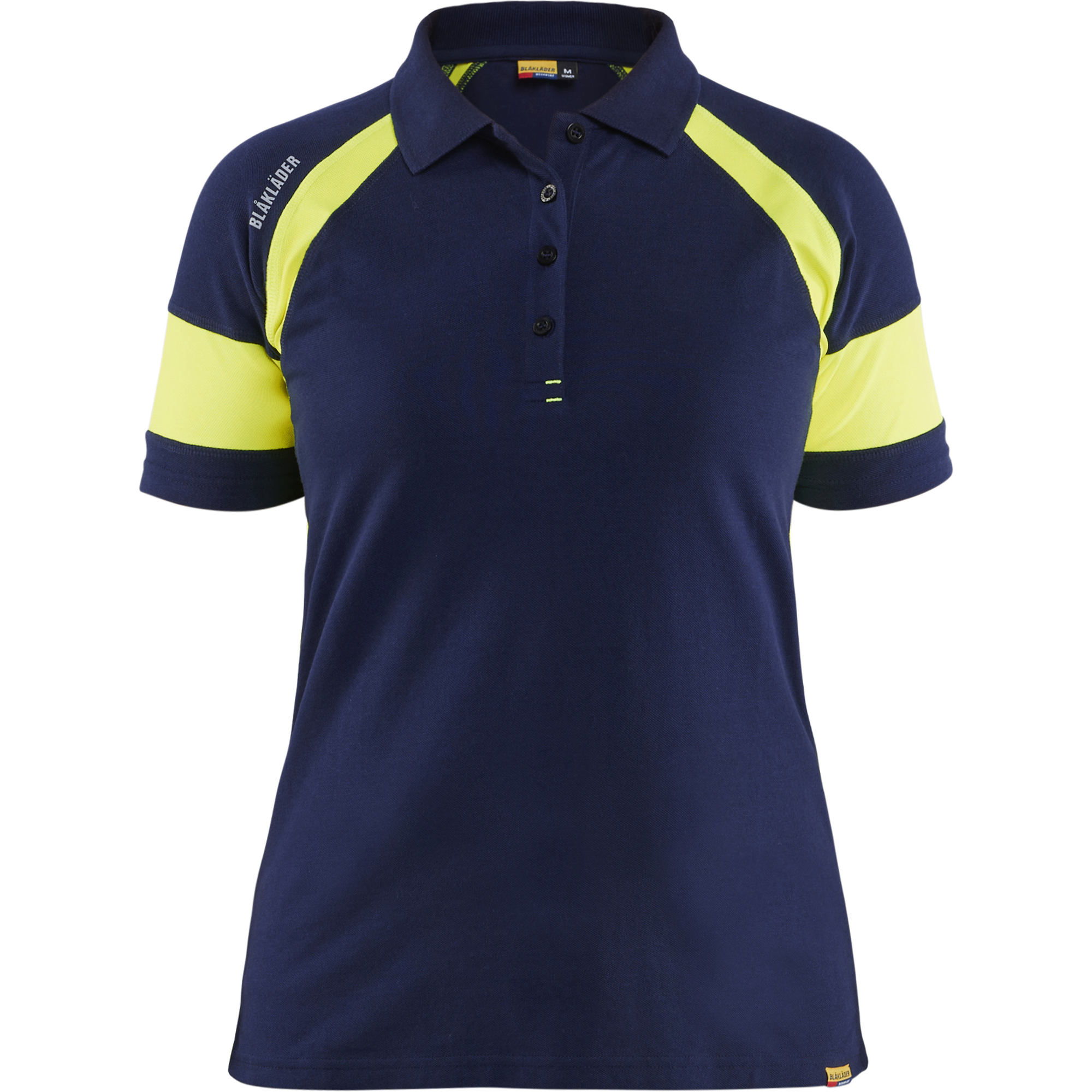 Blaklader High Vis Women's Polo Shirt, Navy Blue/ Yellow