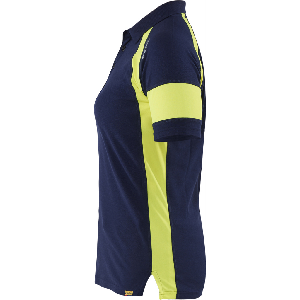 Blaklader High Vis Women's Polo Shirt, Navy Blue/ Yellow (3)