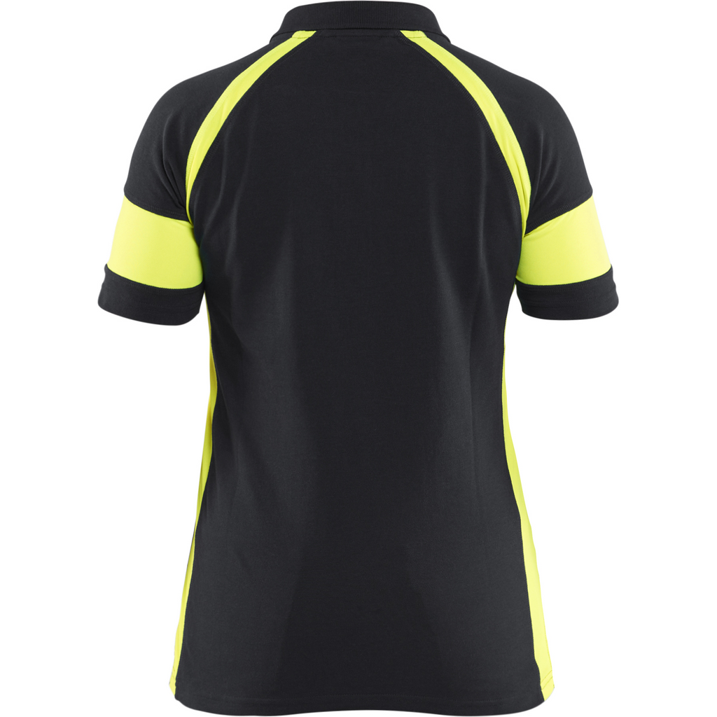 Blaklader High Vis Ladies Polo Shirt, Black/Yellow (4)