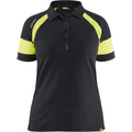 Blaklader High Vis Ladies Polo Shirt, Black/Yellow