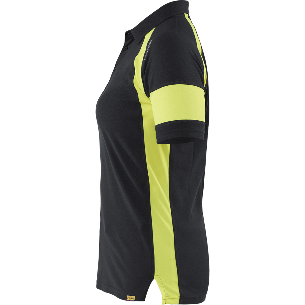 Blaklader High Vis Ladies Polo Shirt, Black/Yellow (3)