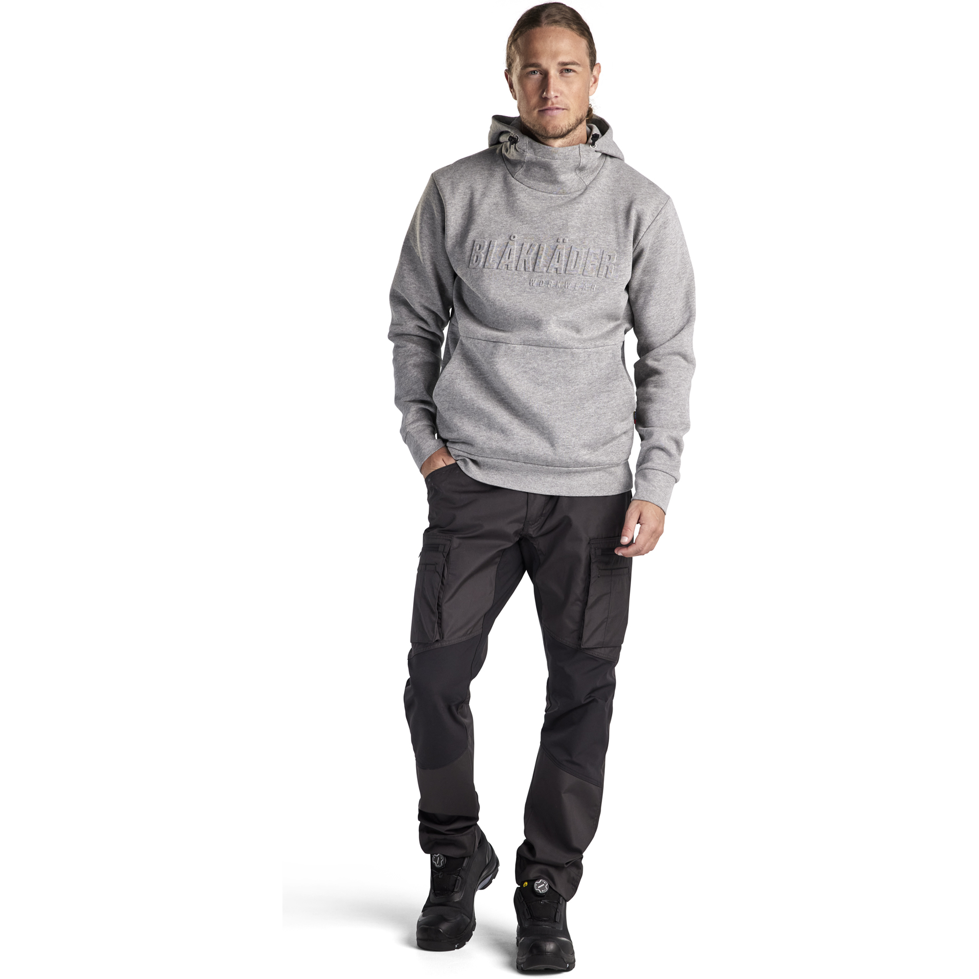 Blaklader 3D Hooded Sweatshirt, Grey Melange (5)