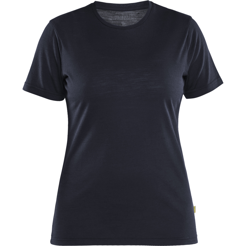 Blaklader Women's Merino Wool T-Shirt, Dark Navy Blue
