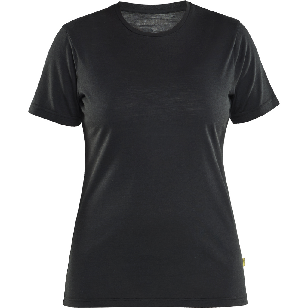 Blaklader Ladies Merino Wool T-Shirt, Black