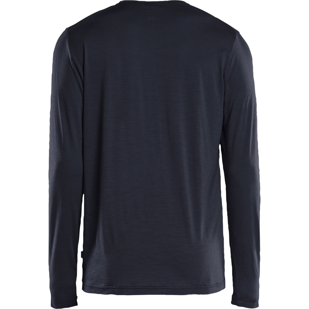 Blaklader Merino Wool Long Sleeve Shirt, Dark Navy (4)