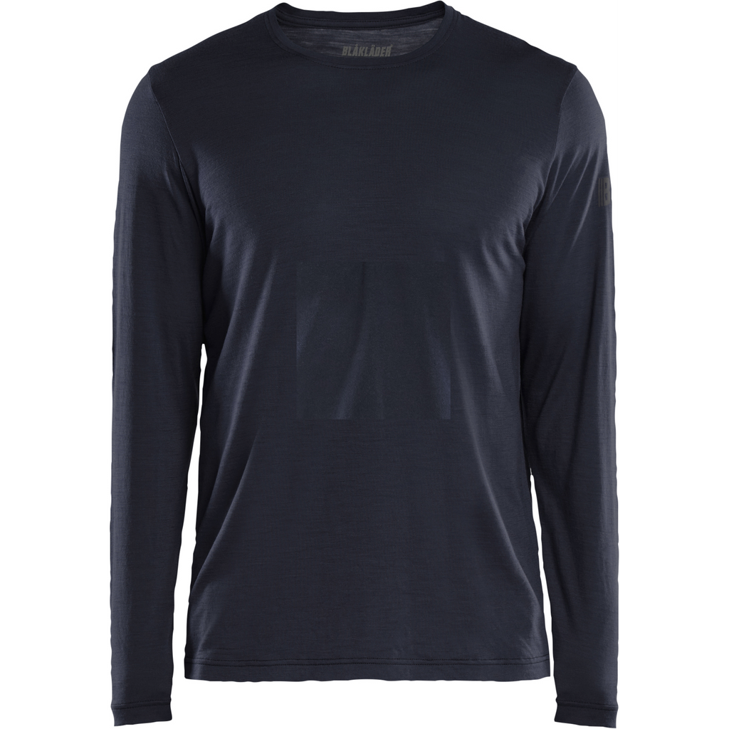 Blaklader Merino Wool Long Sleeve Shirt, Dark Navy