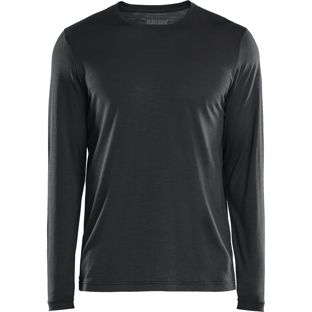 Blaklader Merino Wool Long Sleeve Shirt, Black