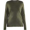 Blaklader Women's Merino Wool Long Sleeve T-Shirt, Forest Green