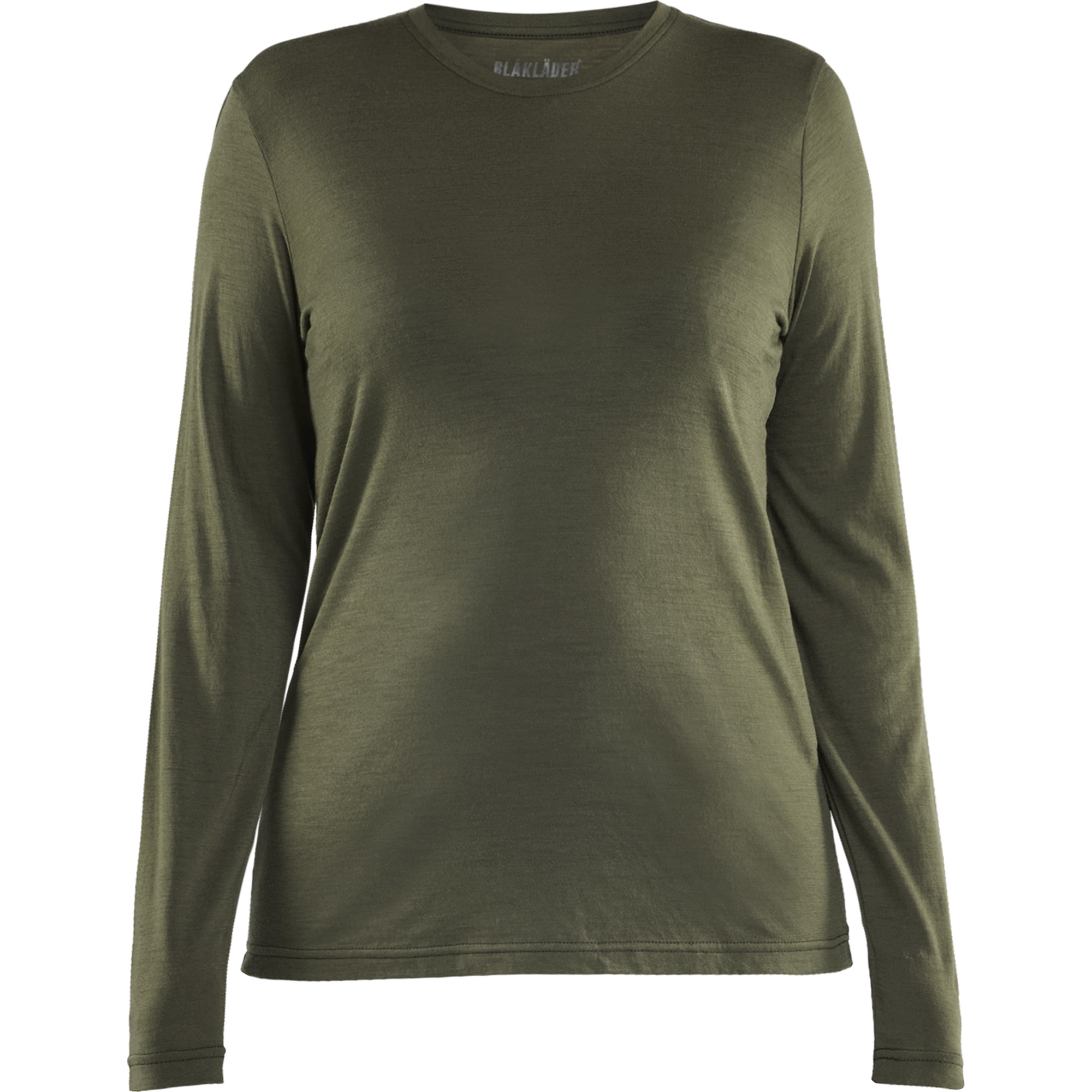 Blaklader Women's Merino Wool Long Sleeve T-Shirt, Forest Green