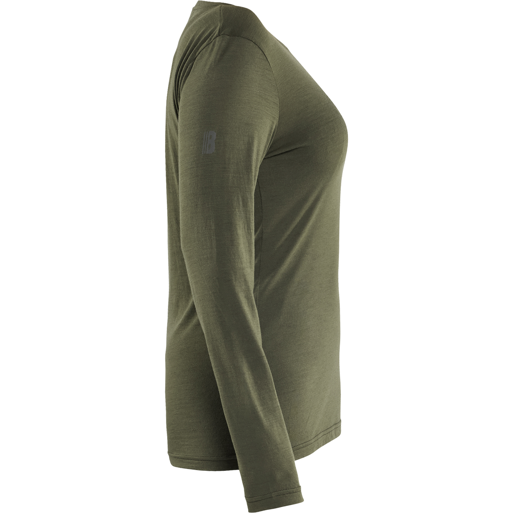 Blaklader Women's Merino Wool Long Sleeve T-Shirt, Forest Green (2)