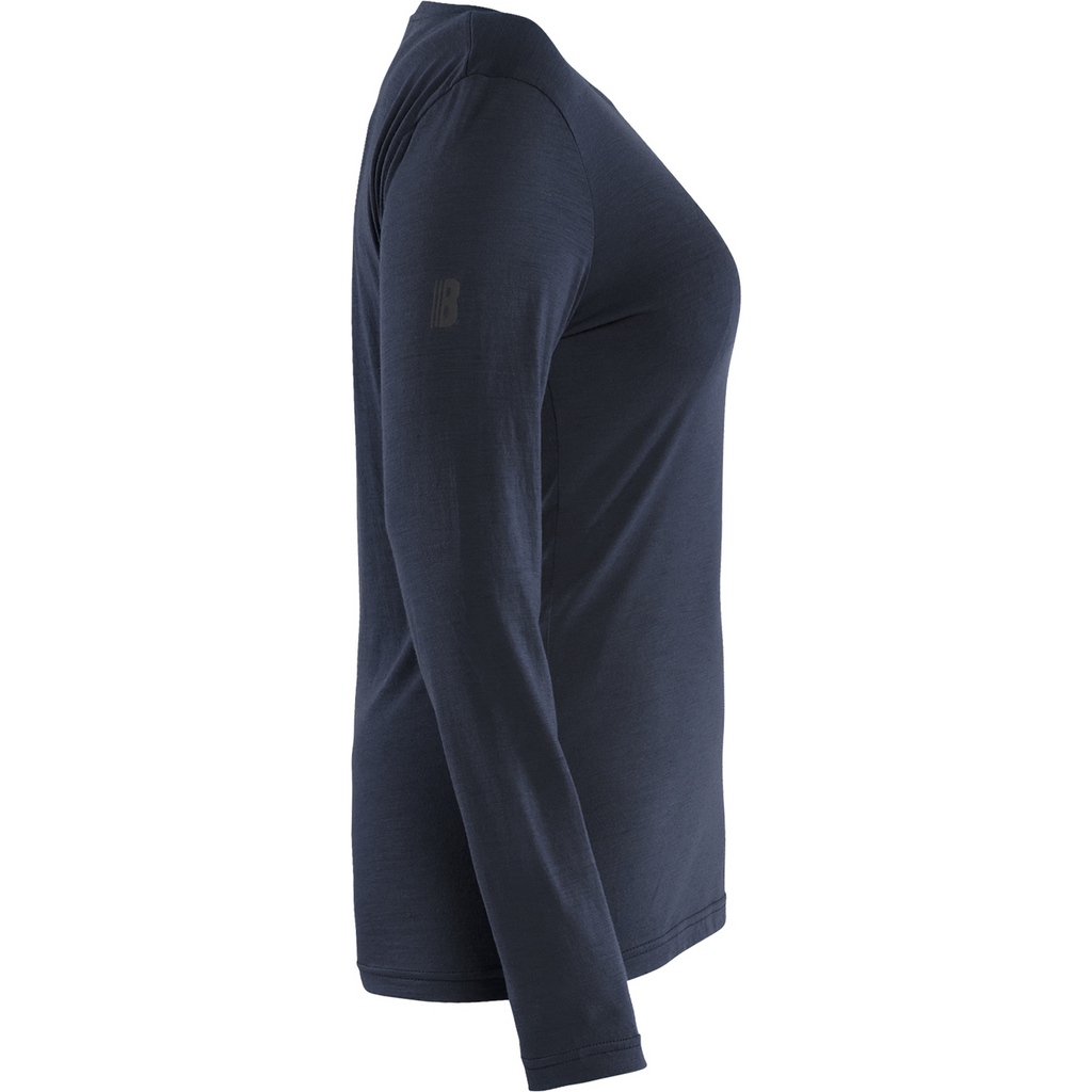 Blaklader Women's Merino Wool Long Sleeve Shirt, Dark Navy (2)