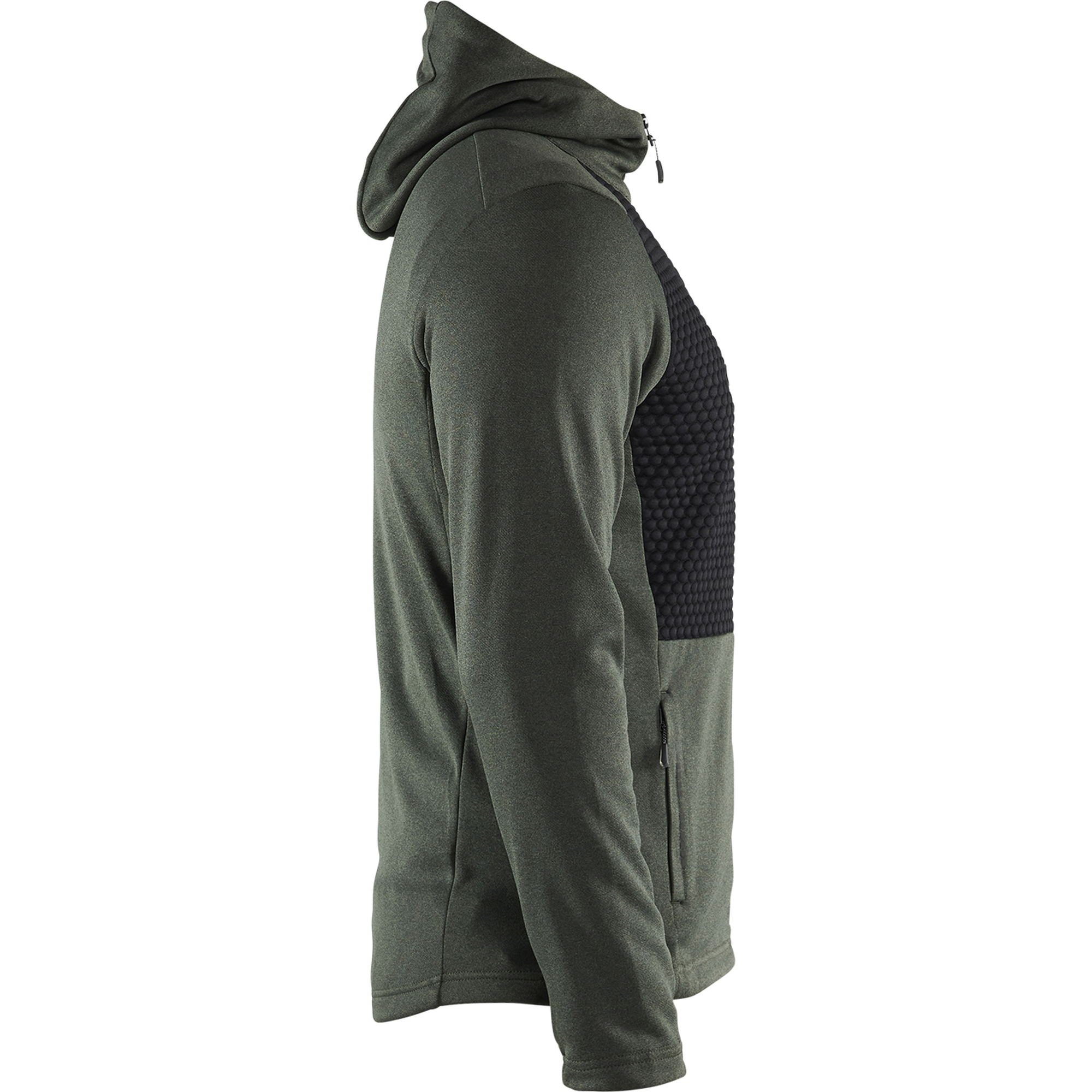 Blaklader Hooded Sweatshirt with Zipper, Autumn Green/Black (2)