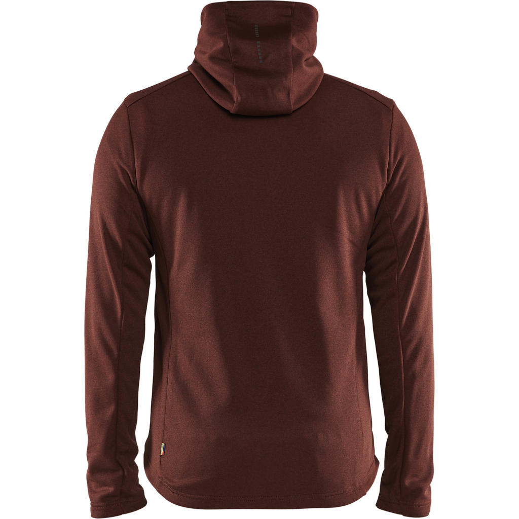 Blaklader Hooded Sweatshirt with Zipper, Rust Red/Black (4)