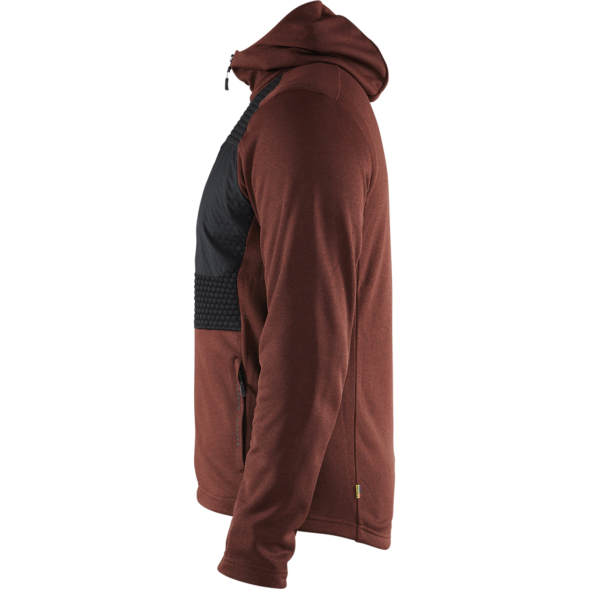 Blaklader Hooded Sweatshirt with Zipper, Rust Red/Black (3)
