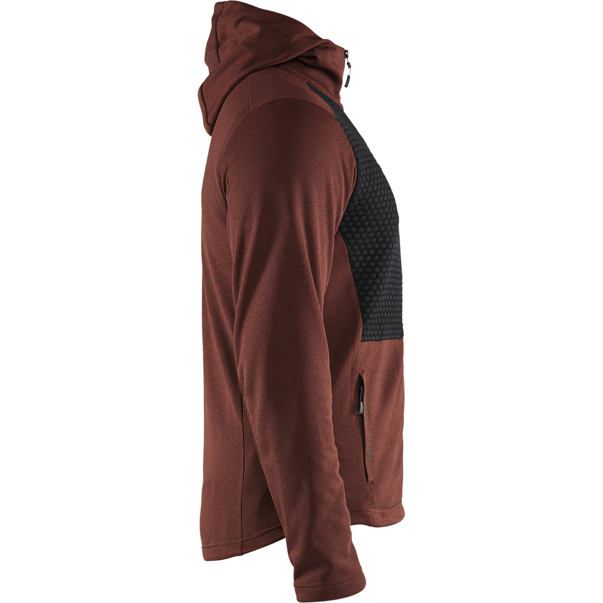 Blaklader Hooded Sweatshirt with Zipper, Rust Red/Black (2)