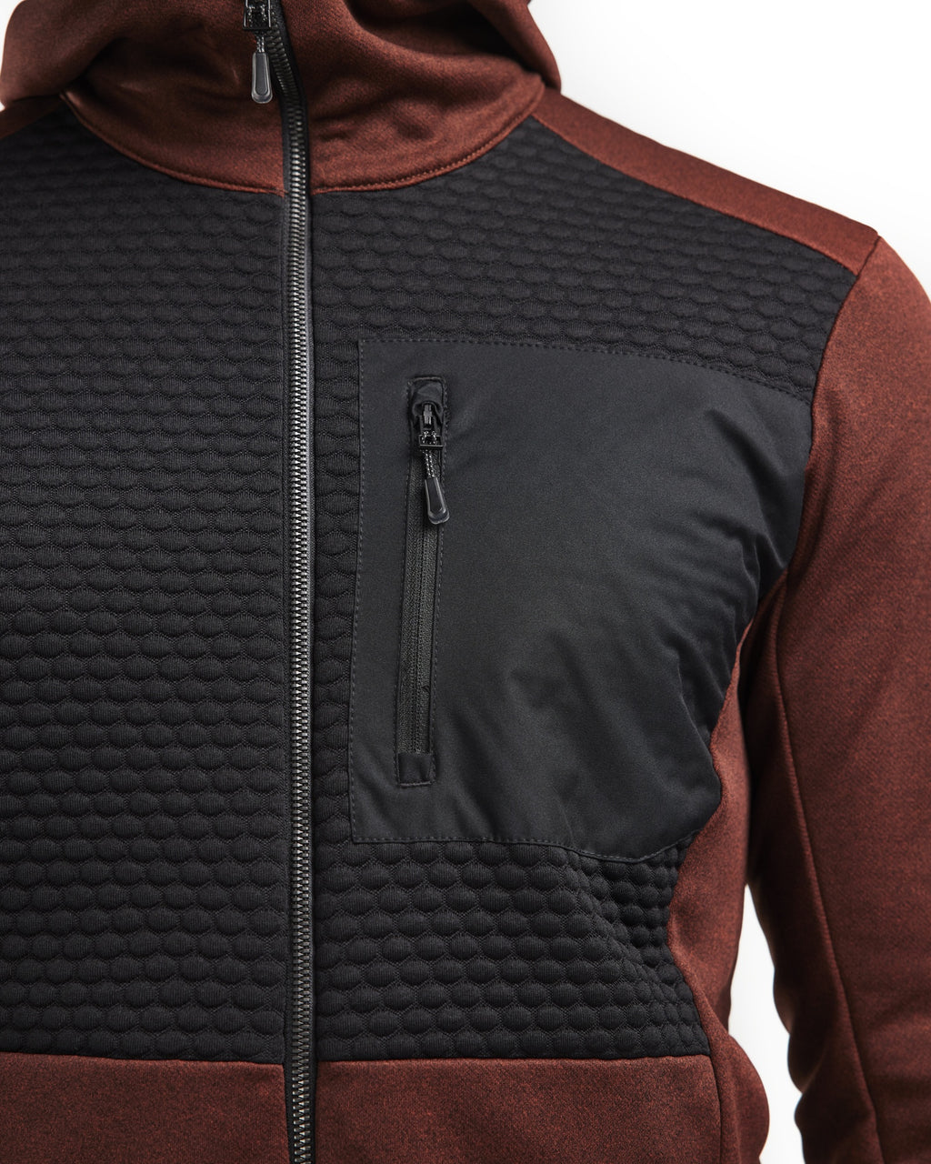 Blaklader Hooded Sweatshirt with Zipper, Rust Red/Black (6)