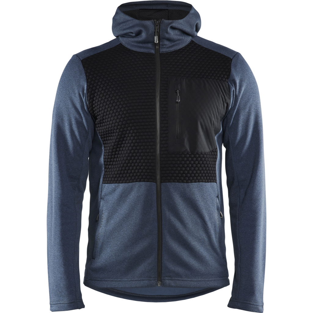 Blaklader Hooded Sweatshirt with Zipper, Dove Blue/Black