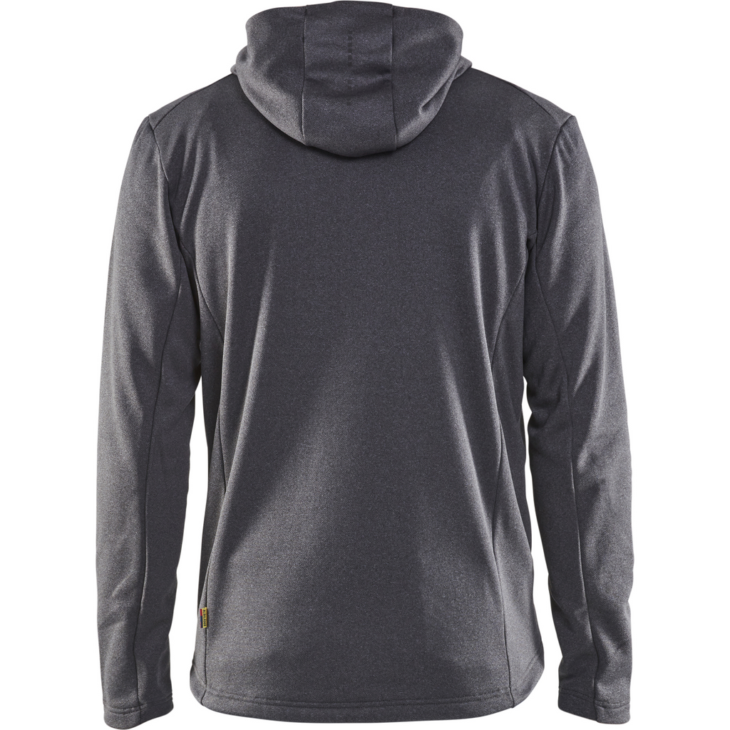 Blaklader Hooded Sweatshirt with Zip, Black Melange (4)