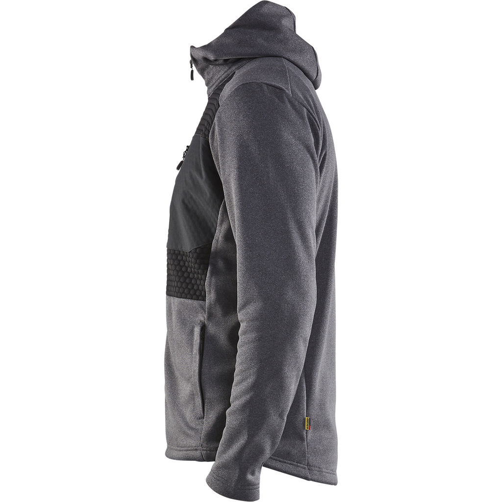 Blaklader Hooded Sweatshirt with Zip, Black Melange (3)